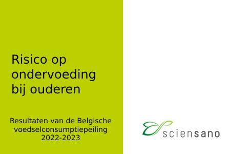 Sciensan studie 2024: Ondervoeding in België bij ouderen